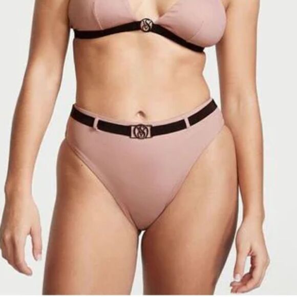 Victorias Secret Swim Wild Wandered Belted High-waist Bikini Bottom French mauve - Picture 4 of 5